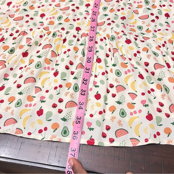 REFORMATION Tancy Fruit Print Midi Dress in Color cream - Picture 7 of 10